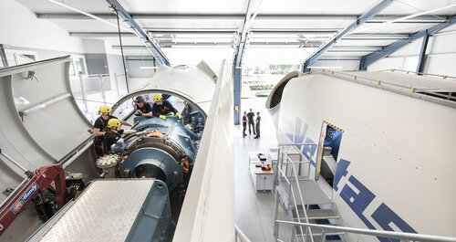 Service technicians train at the Training Center of Deutsche Windtechnik